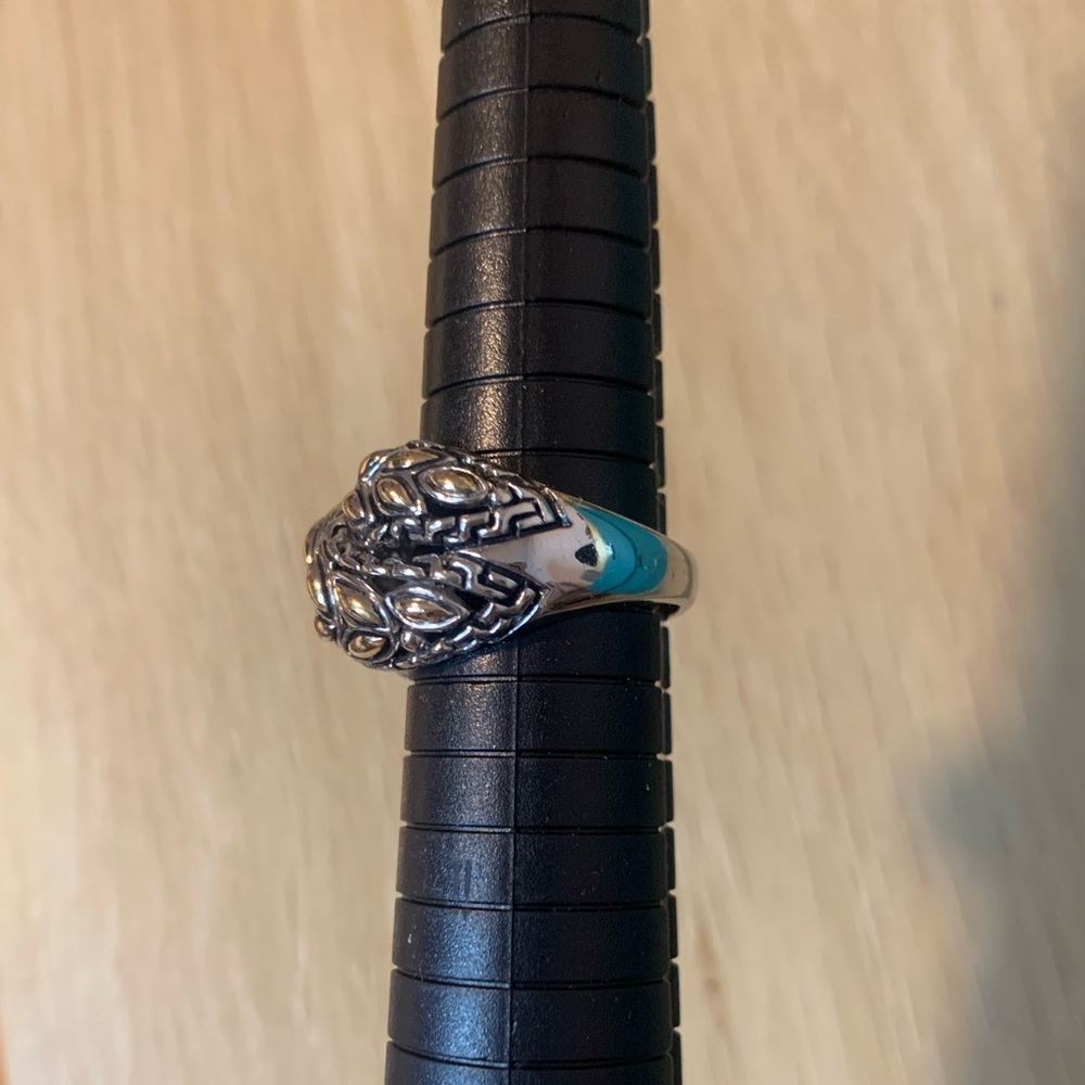 PRELOVED BRAIDED GOLD AND SILVER TONE RING - Picture 2 of 3